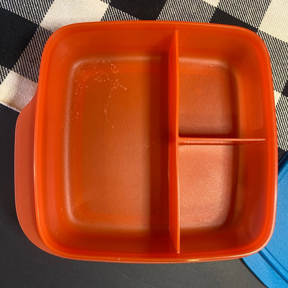 Tupperware Lunch It Divided Container Vibrant Blue and Orange Set‎ - Picture 3 of 7